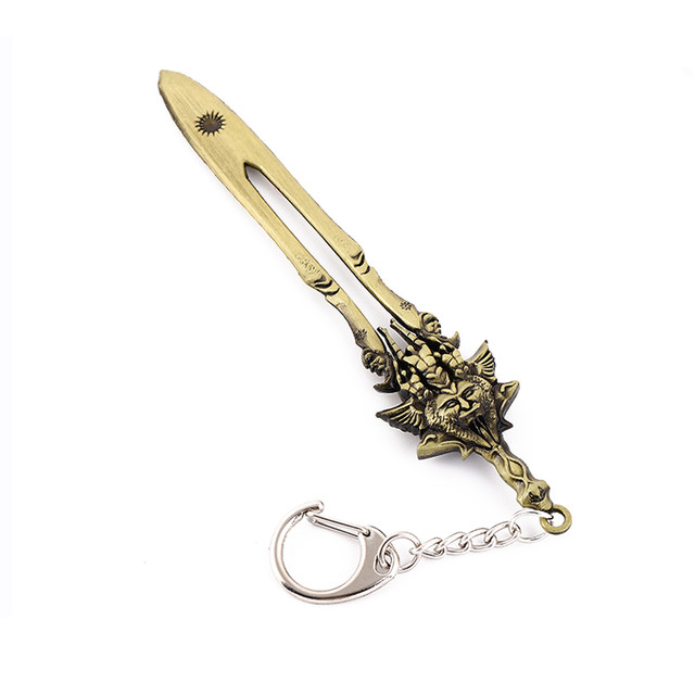 Fashion God of War Kratos Sword Blade of Olympus Keychain Toy Dolls Weapon  Keychain Kratos Blades